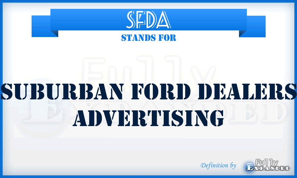 SFDA - Suburban Ford Dealers Advertising
