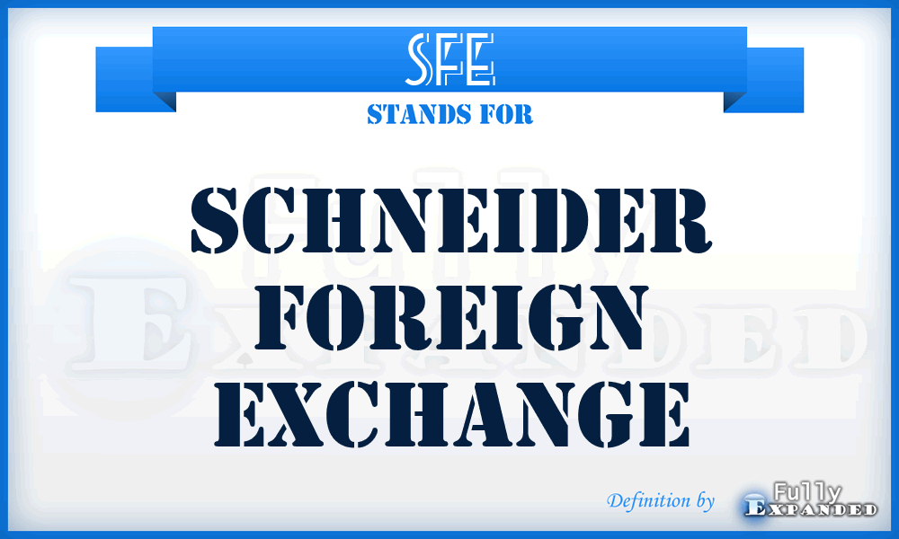 SFE - Schneider Foreign Exchange