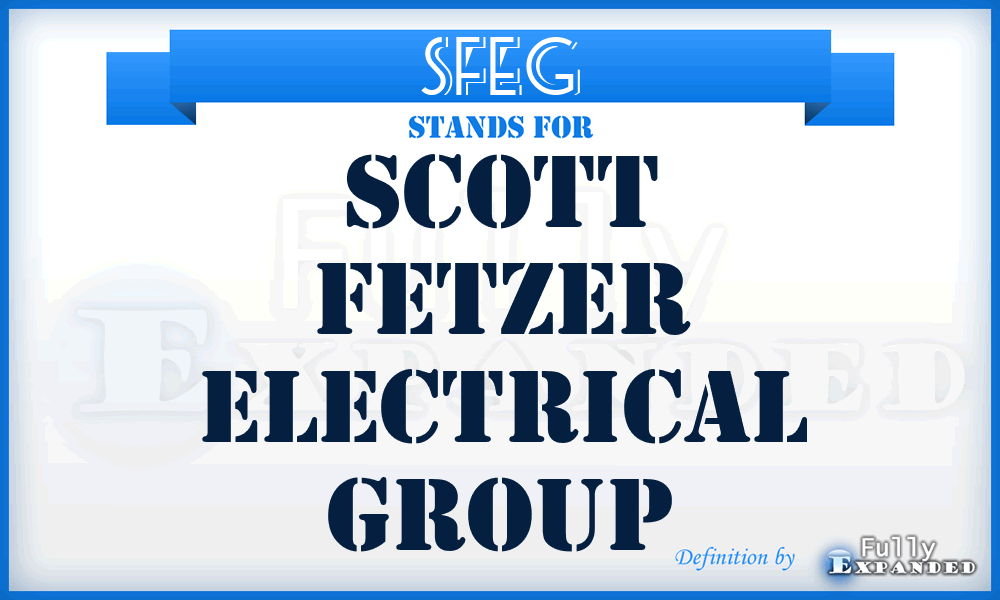 SFEG - Scott Fetzer Electrical Group