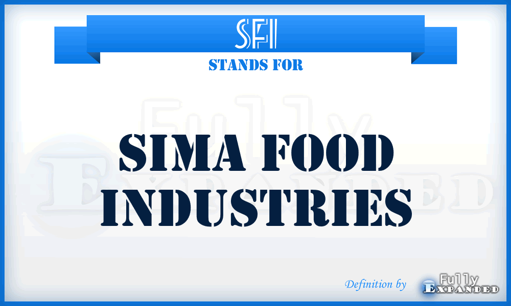 SFI - Sima Food Industries
