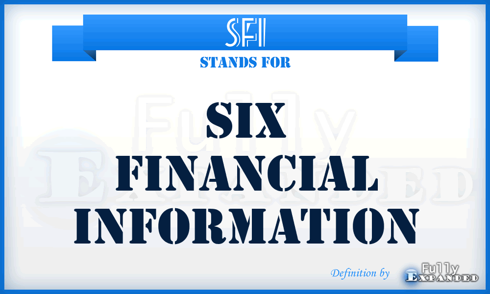 SFI - Six Financial Information