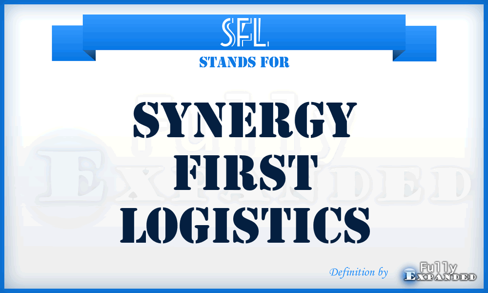 SFL - Synergy First Logistics