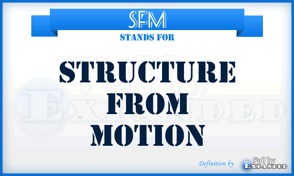 SFM - Structure from motion