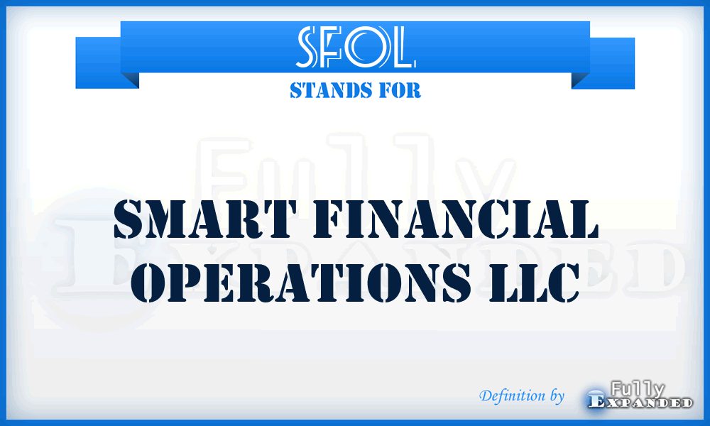 SFOL - Smart Financial Operations LLC