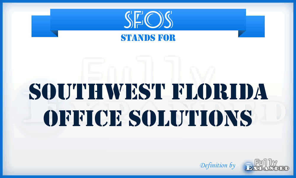 SFOS - Southwest Florida Office Solutions