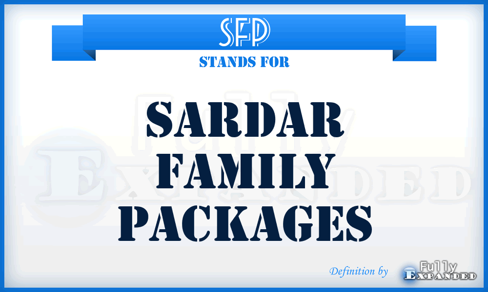 SFP - Sardar Family Packages