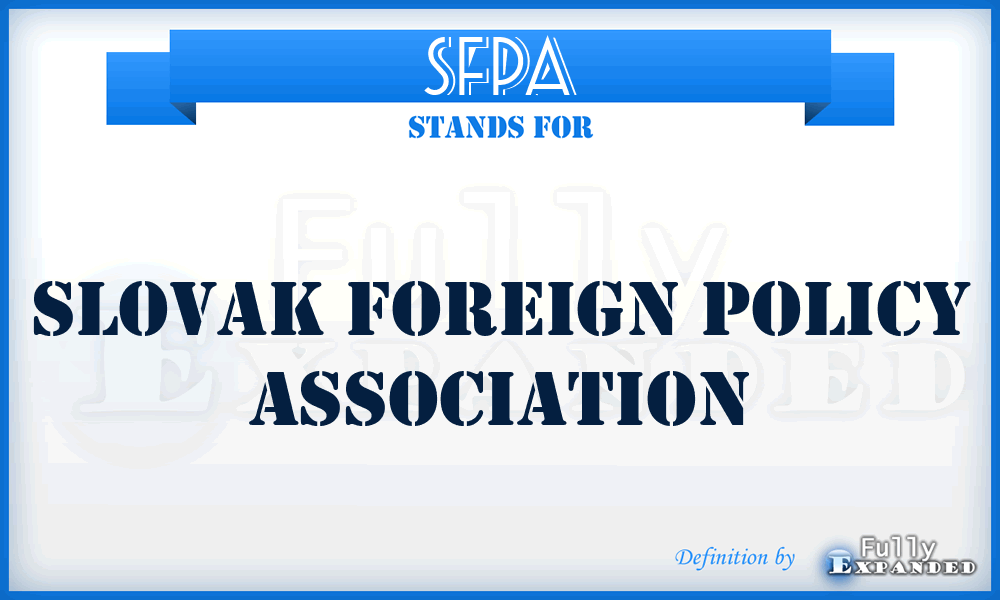 SFPA - Slovak Foreign Policy Association