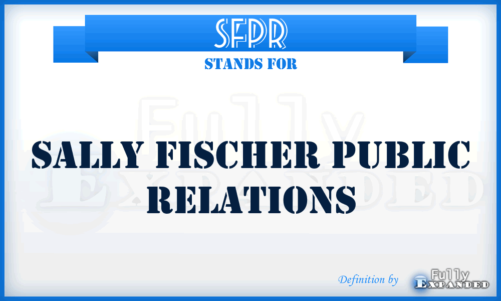 SFPR - Sally Fischer Public Relations