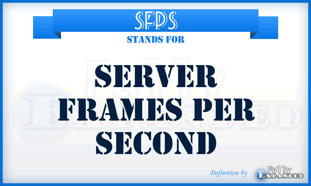 SFPS - Server Frames Per Second
