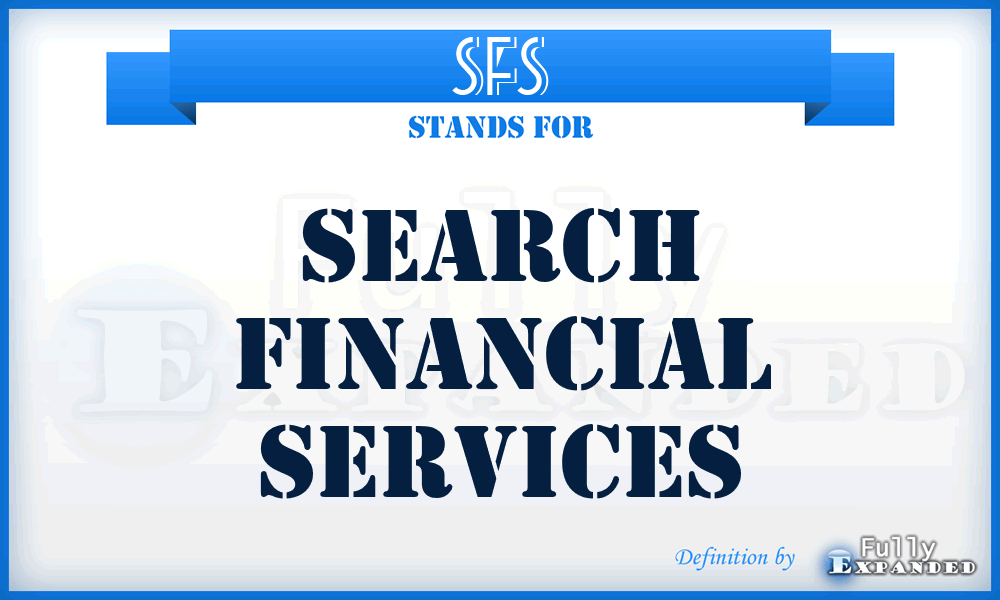 SFS - Search Financial Services