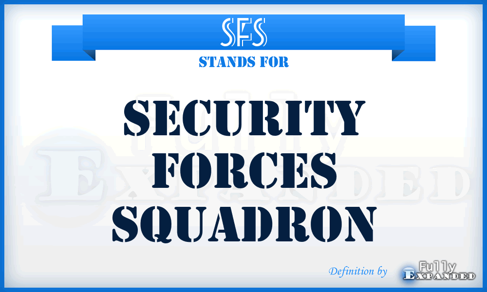 SFS - Security Forces Squadron