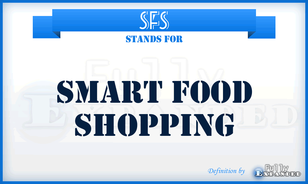 SFS - Smart Food Shopping