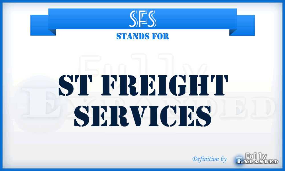SFS - St Freight Services