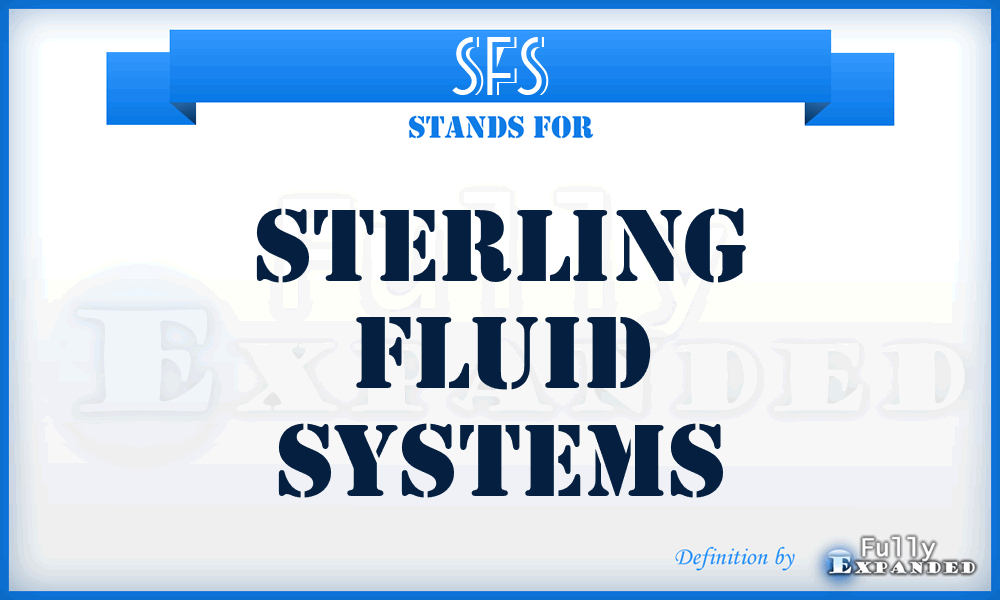 SFS - Sterling Fluid Systems