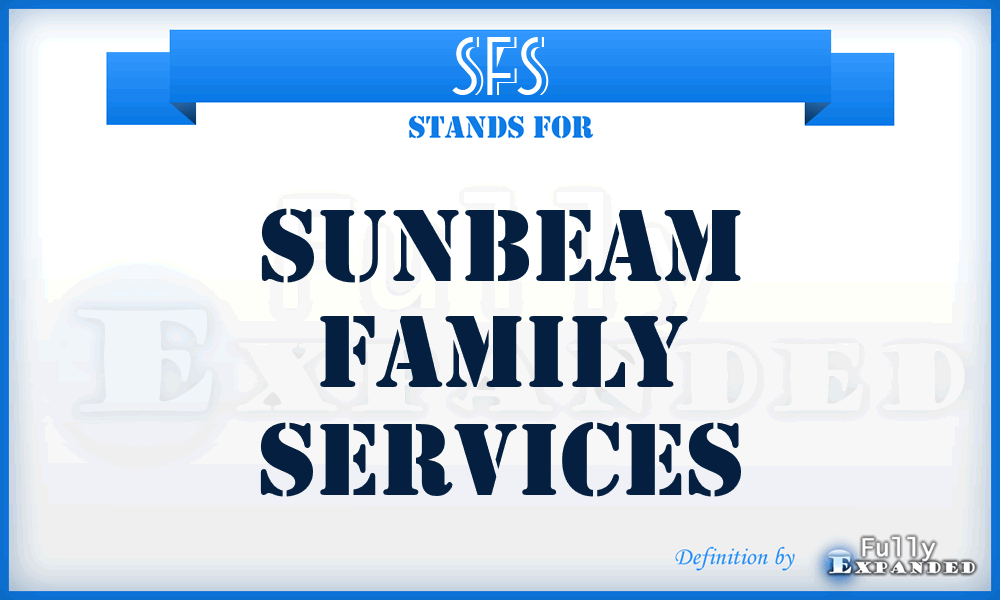 SFS - Sunbeam Family Services
