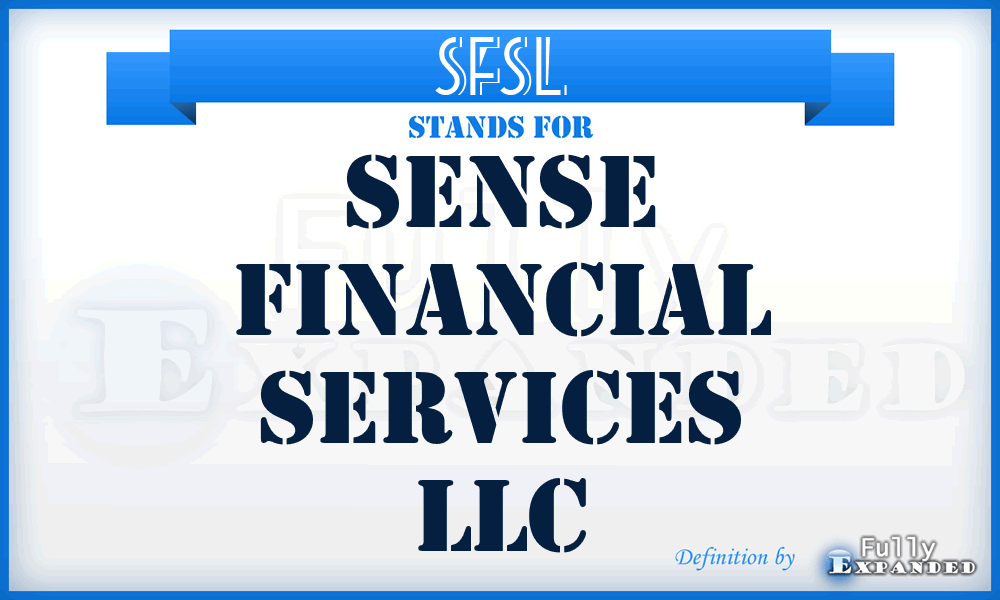 SFSL - Sense Financial Services LLC