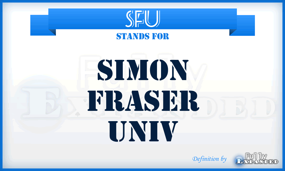 SFU - Simon Fraser Univ