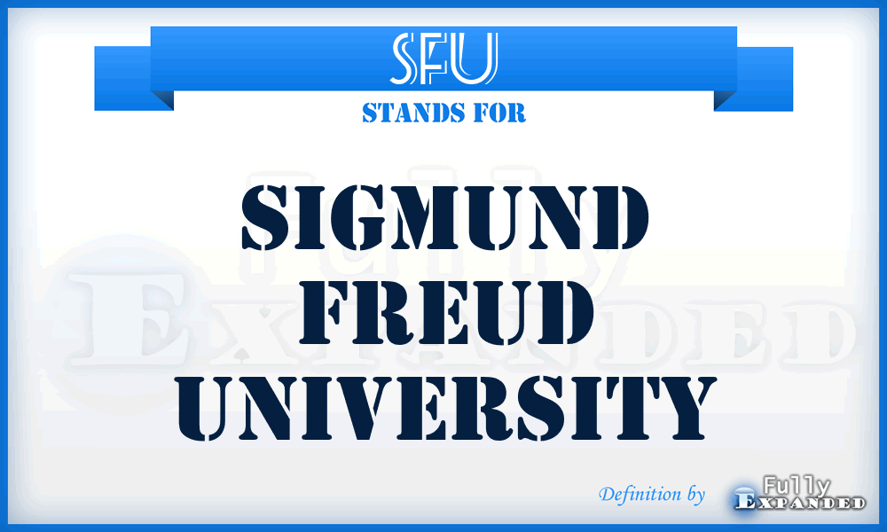 SFU - Sigmund Freud University