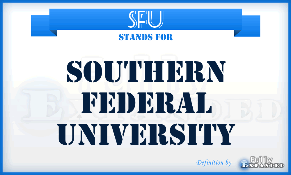 SFU - Southern Federal University