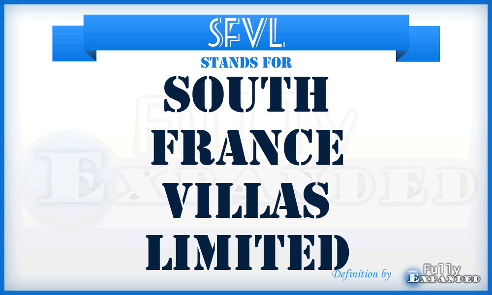 SFVL - South France Villas Limited