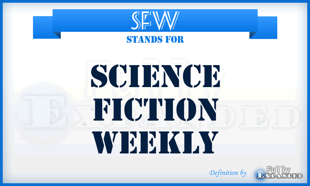 SFW - Science Fiction Weekly