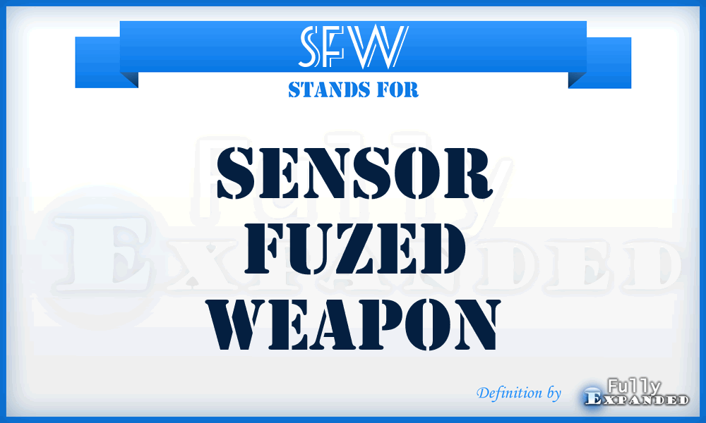 SFW - Sensor Fuzed Weapon