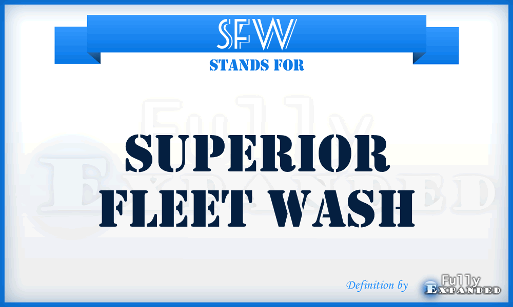 SFW - Superior Fleet Wash