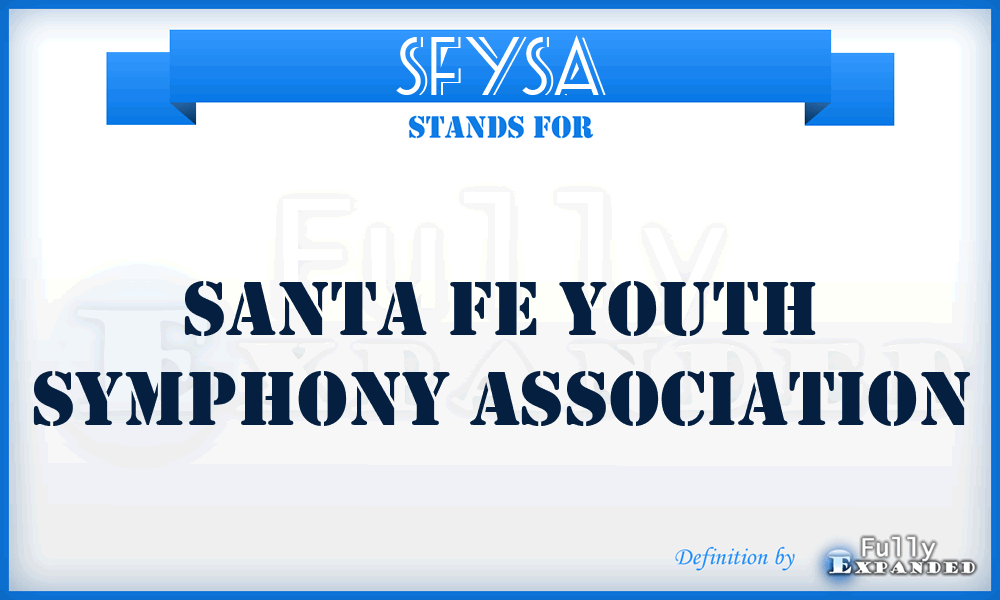 SFYSA - Santa Fe Youth Symphony Association