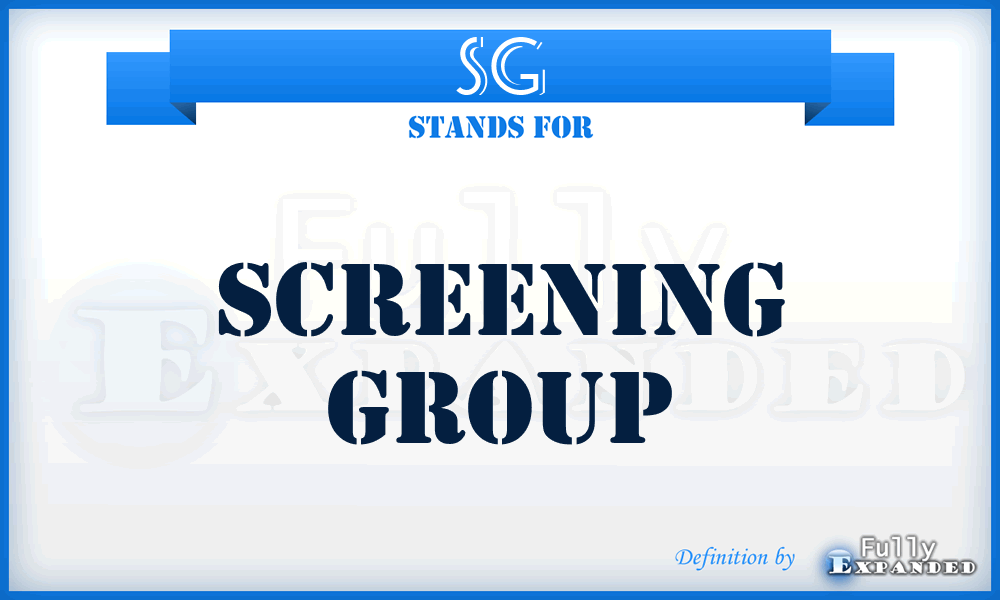 SG - Screening Group
