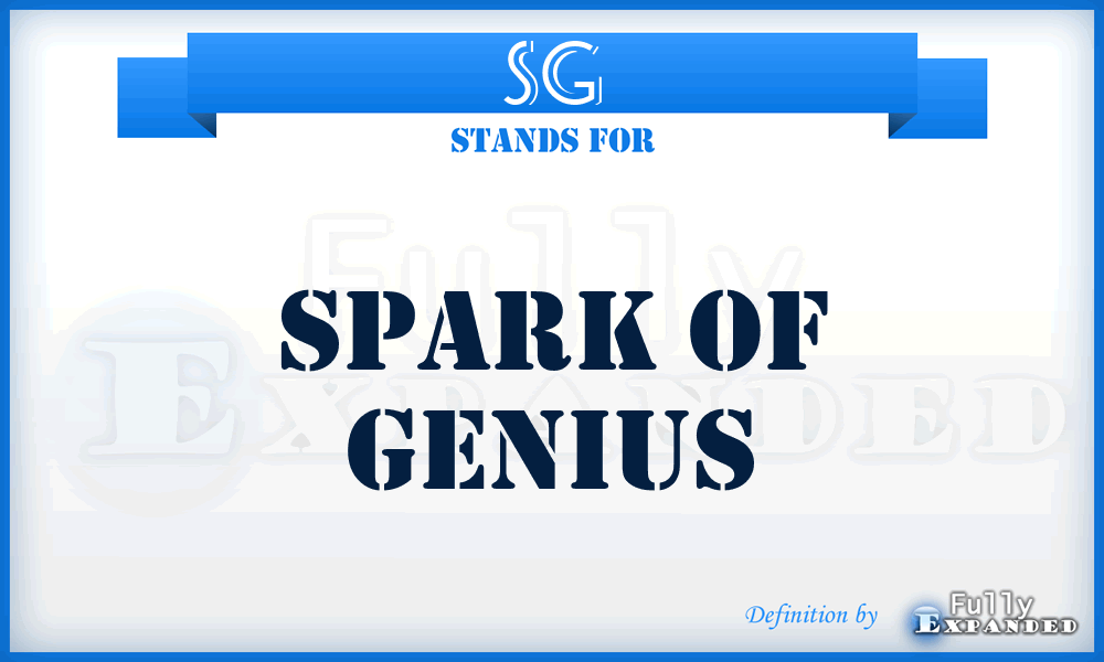 SG - Spark of Genius