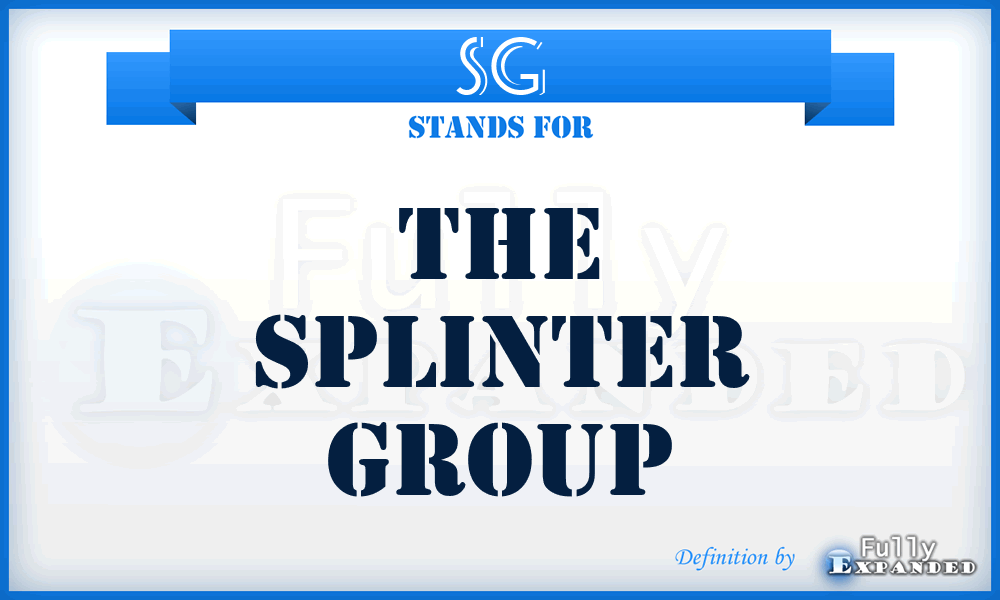 SG - The Splinter Group