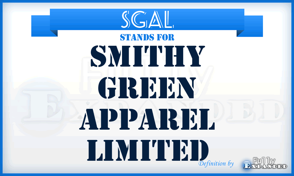 SGAL - Smithy Green Apparel Limited