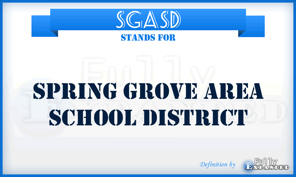 SGASD - Spring Grove Area School District