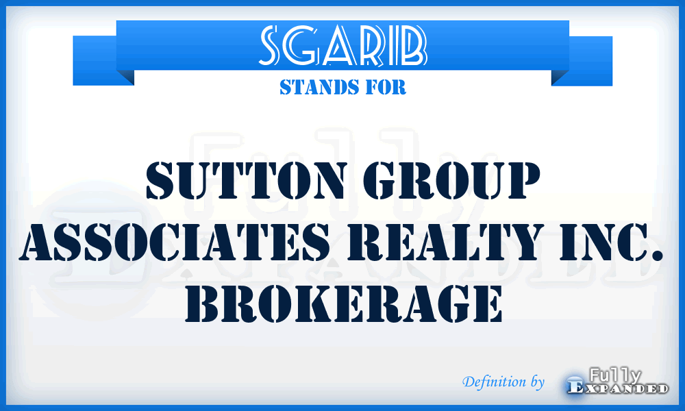 SGARIB - Sutton Group Associates Realty Inc. Brokerage