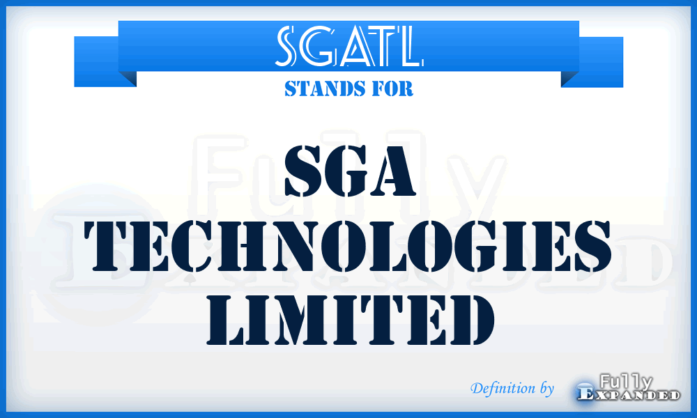 SGATL - SGA Technologies Limited