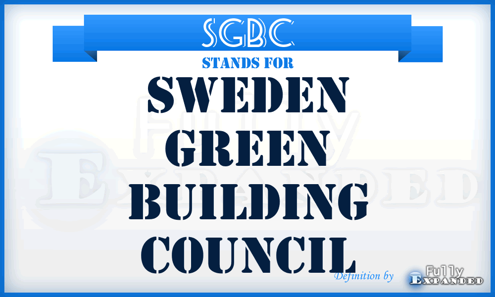 SGBC - Sweden Green Building Council