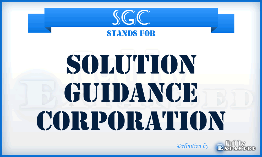 SGC - Solution Guidance Corporation