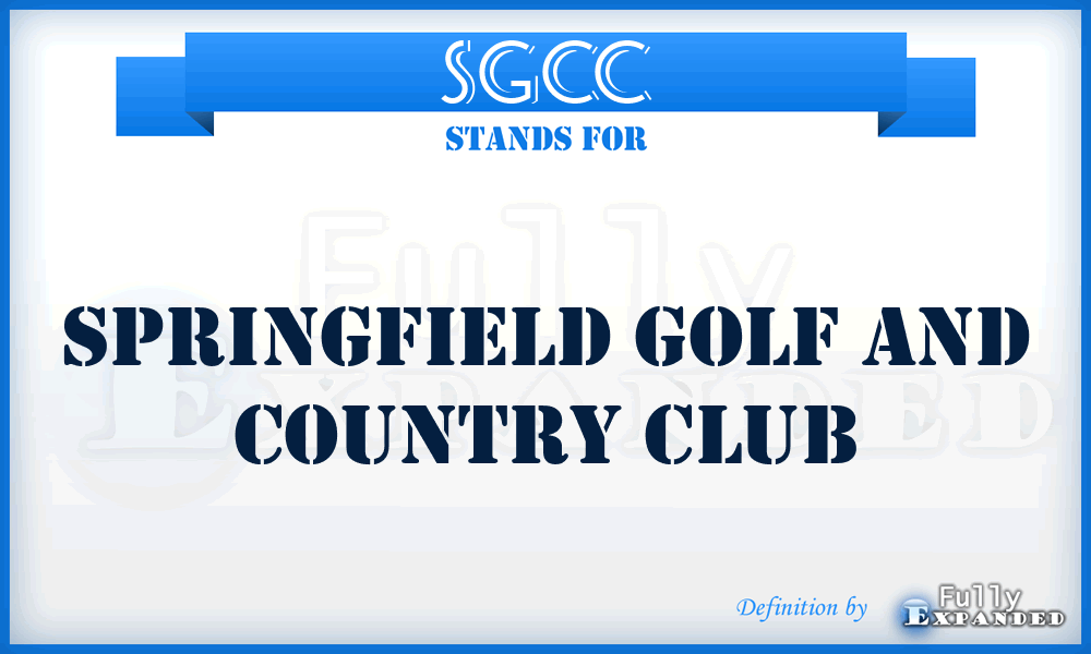 SGCC - Springfield Golf and Country Club