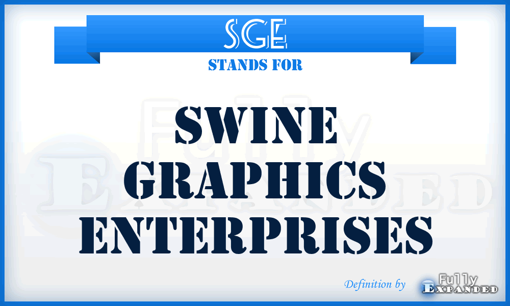 SGE - Swine Graphics Enterprises