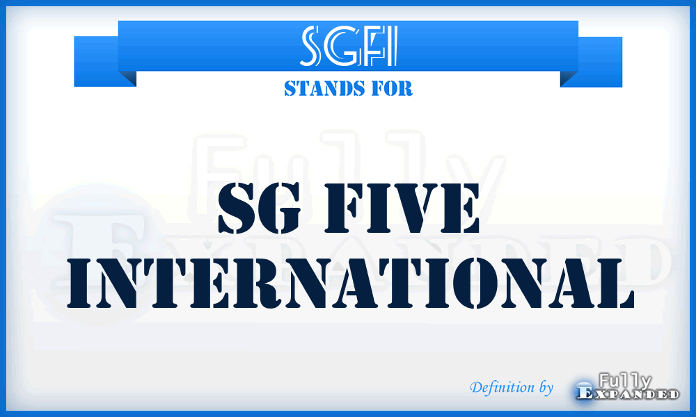 SGFI - SG Five International