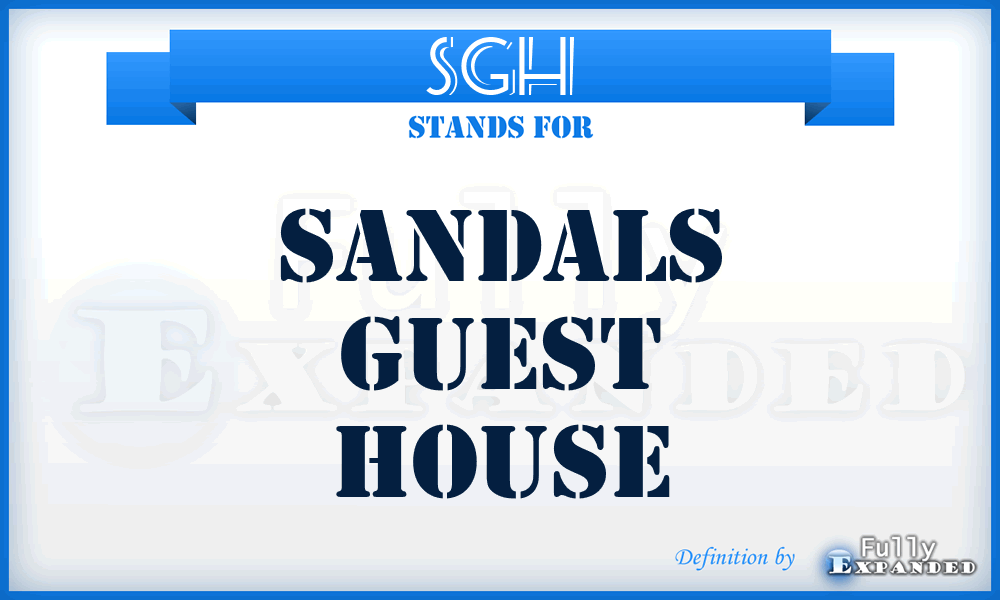 SGH - Sandals Guest House