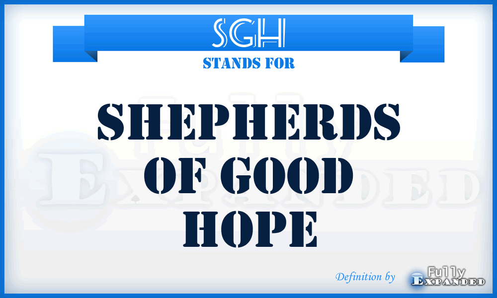 SGH - Shepherds of Good Hope