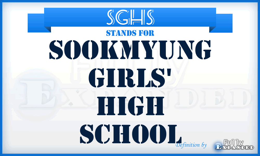 SGHS - Sookmyung Girls' High School