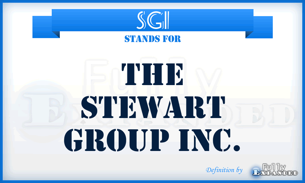 SGI - The Stewart Group Inc.