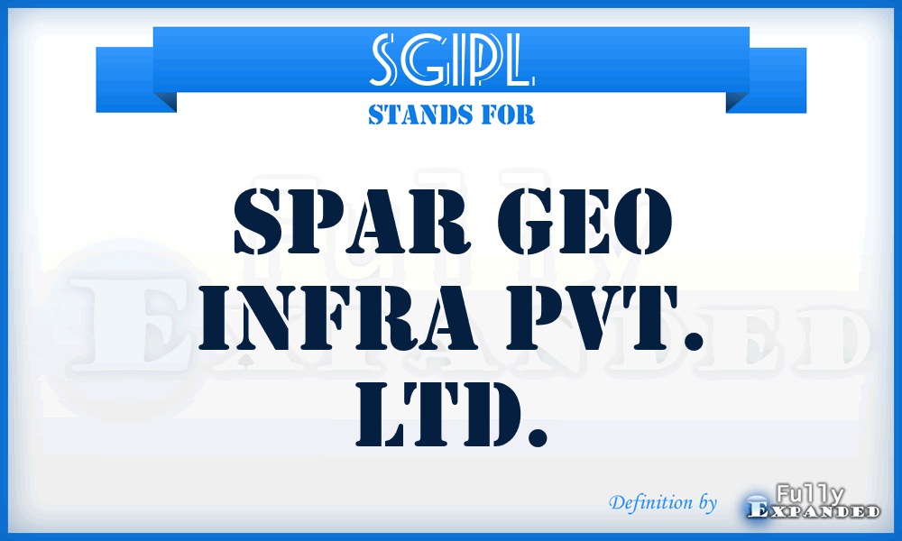 SGIPL - Spar Geo Infra Pvt. Ltd.