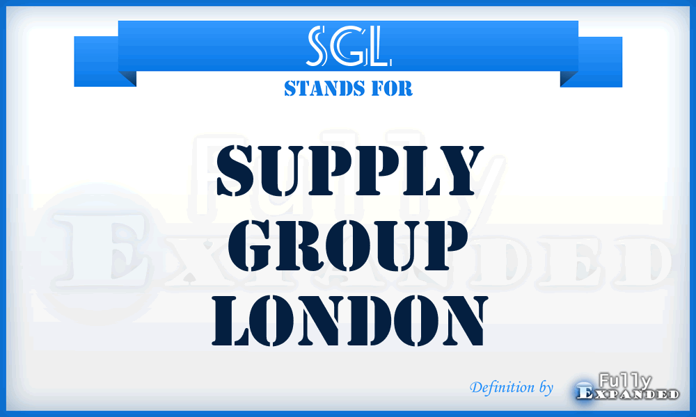 SGL - Supply Group London