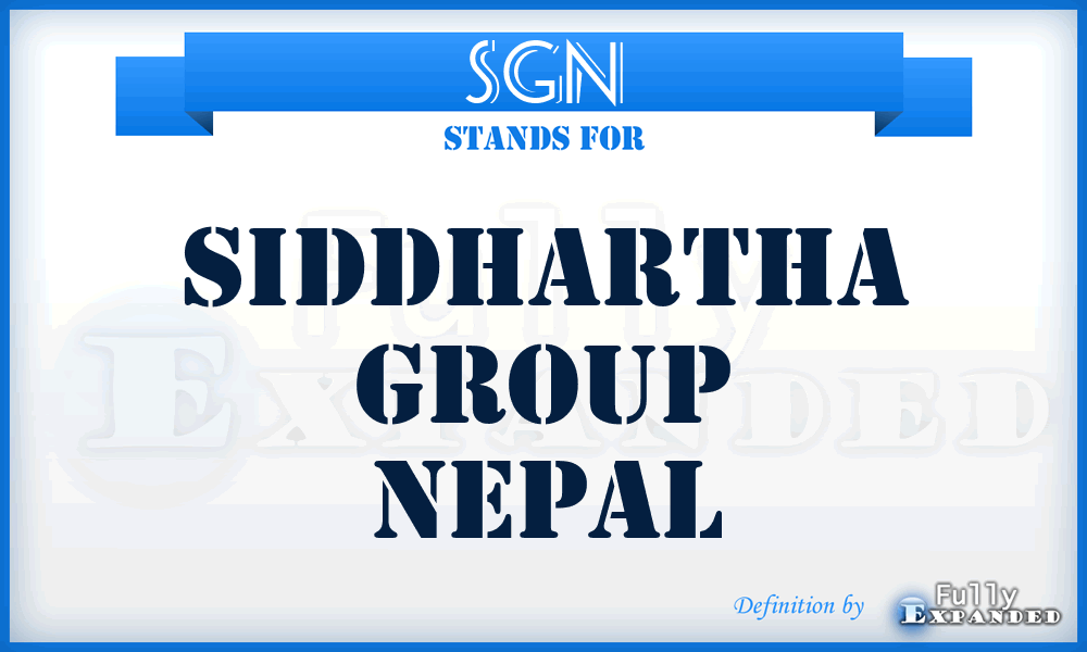 SGN - Siddhartha Group Nepal