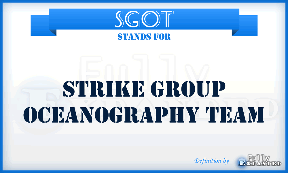 SGOT - Strike Group Oceanography Team