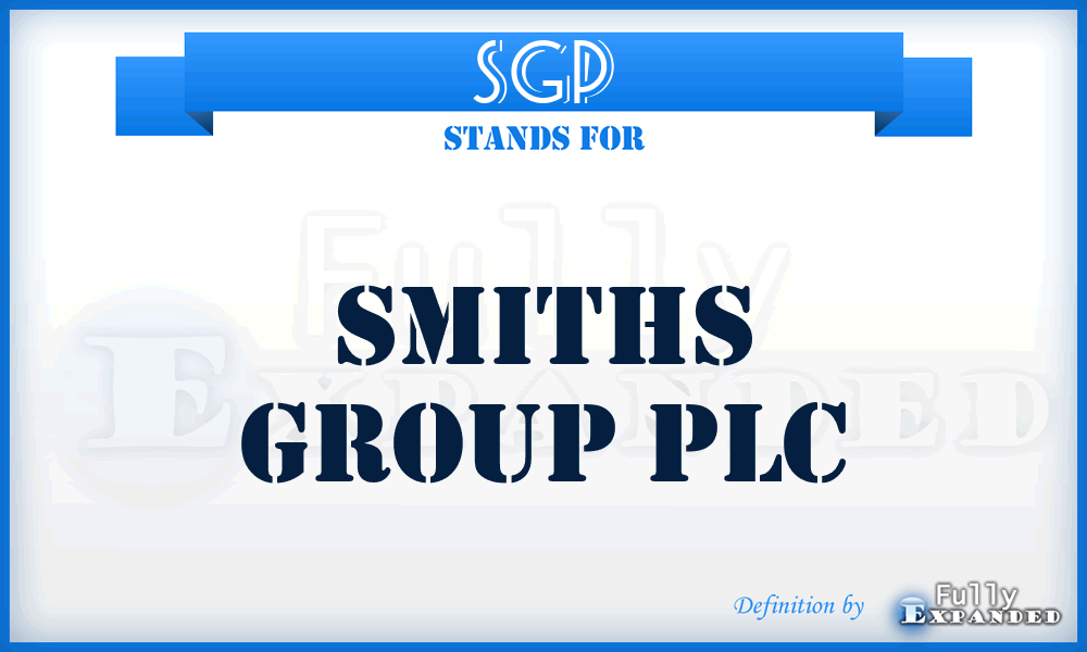 SGP - Smiths Group PLC