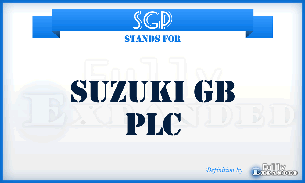 SGP - Suzuki Gb PLC